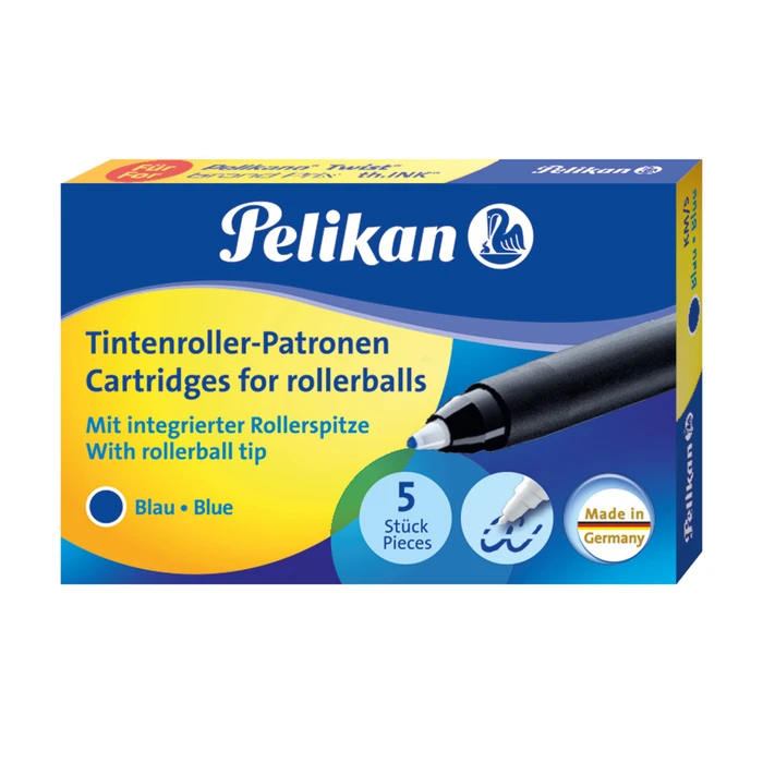 Pelikan Tintenroller-Patrone blau, 5er-Pack