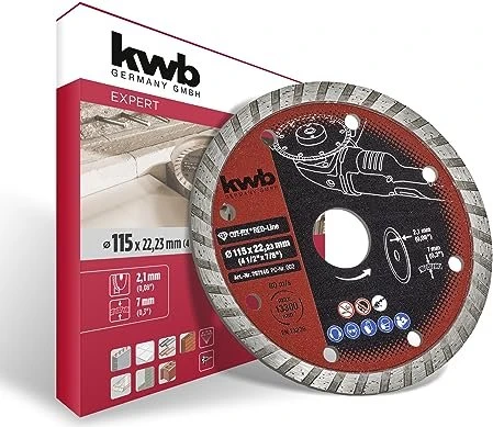 kwb CUT-FIX Red-Line Diamanttrennscheibe, 115x2.1x22.23mm, 1 Stück
