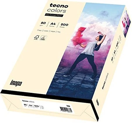 inapa tecno colors Universalpapier hellchamois, A4, 80g/m², 500 Blatt