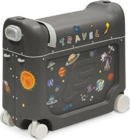 Stokke Jetkids Bedbox Kindertrolley Aufsitzkoffer midnight grey