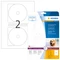 Herma CD-Folienetiketten mit kleinem Spindelloch, 116mm, transparent, glänzend, 25 Blatt (50 Etiketten) Vorschaubild