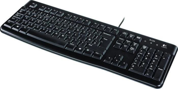 Logitech K120 Keyboard, schwarz, USB, DE