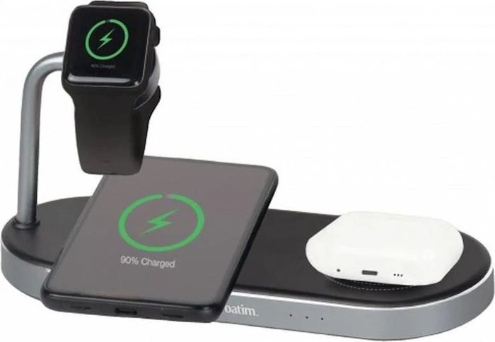 Verbatim 3-in-1 Dual Charging Pad WCS-03 schwarz/silber