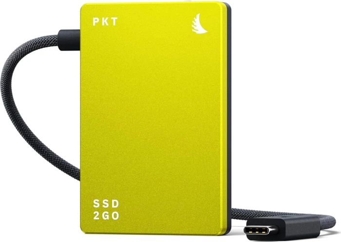 Angelbird SSD2go PKT MK3 portable SSD, schwarz/gelb, 2.5", 2TB, USB-C 3.2