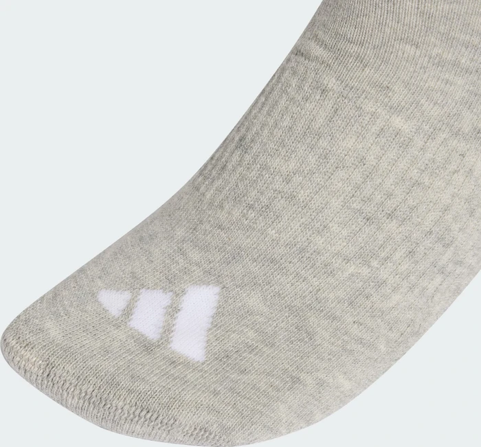 adidas 3-Streifen Cushioned Sportswear Mid-Cut Crew Socken medium grey heather/white/black, 3 Paare