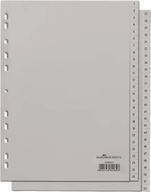 Durable Zahlenregister A4, grau, 52er Teilung