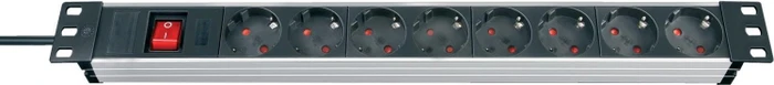 Brennenstuhl Alu-Line 19", 1HE, 8-fach, 2m