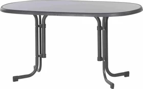 Sieger Boulevard mecalit-Pro Klapptisch 140x90cm eisengrau/schieferdekor anthrazit