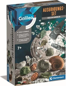 Clementoni Galileo Ausgrabungs-Set Fossilien & Mineralien