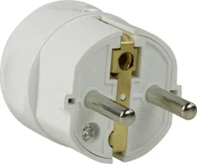 as-Schwabe Schutzkontakt Zentralstecker, weiß