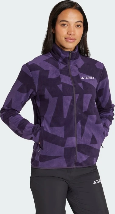 adidas Terrex Multi Printed Fleece Jacke aurora black/aurora plum (Damen)