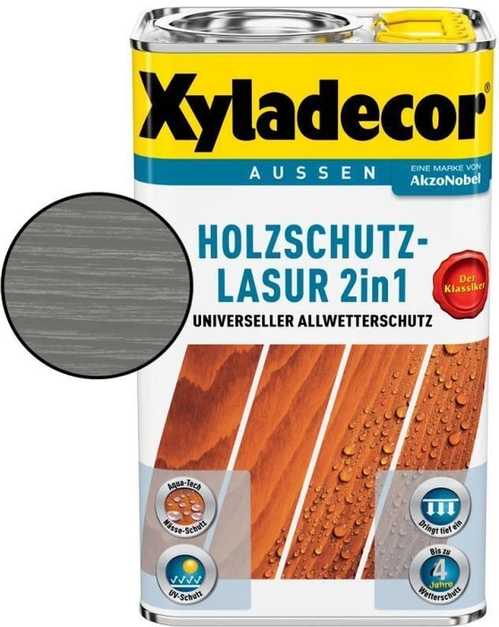 Xyladecor Holzschutz-Lasur grau, 4l