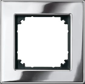 Merten System M M-Plan-Metallrahmen 1fach, chrom