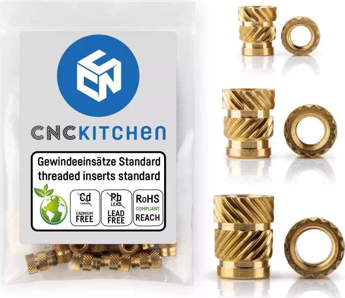 CNC Kitchen Gewindeinsatz Set Standard, 100x M3, 50x M4, 50x M5