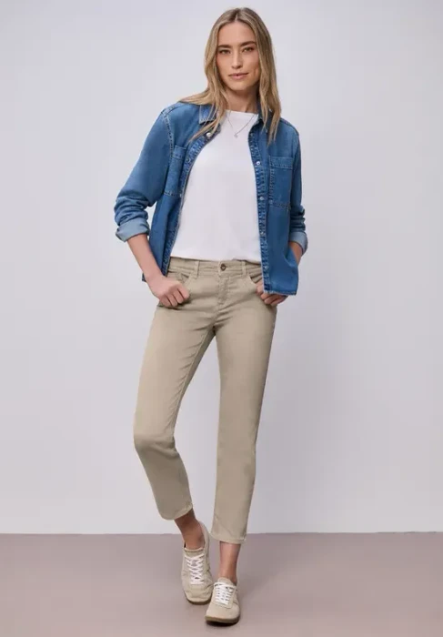 Street One Tilly Jeans beige washed (Damen)