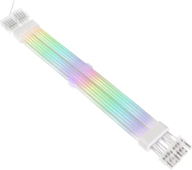 Kolink Umbra Radiant 2x8-PIN, PCIe Verlängerungskabel, ARGB beleuchtet, weiß (UR-2PCIE-ARGB)
