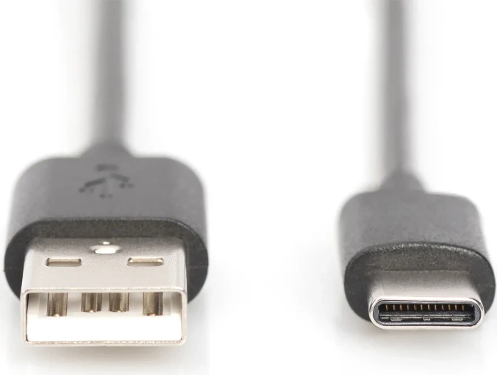 Digitus USB 2.0 Verbindungskabel, USB-A [Stecker] auf USB-C [Stecker], 1m schwarz