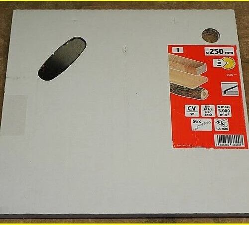 Wolfcraft Serie Rot Kreissägeblatt 56Z, 250x1.4x30mm, 1 Stück