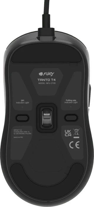 Natec Fury Tanto T4 Ultra-Lightweight Gaming Mouse schwarz, USB