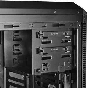 Lian Li PC-B25FWB Blue Ring schwarz, Acrylfenster