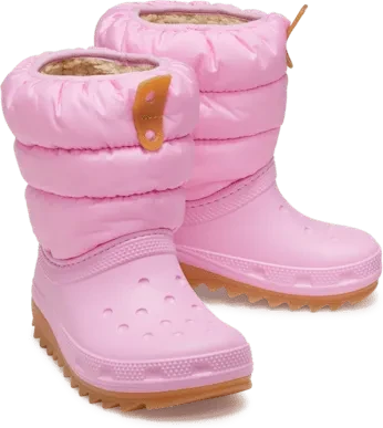 Crocs Classic Neo Puff Boot T pink tweed/gum (Junior)