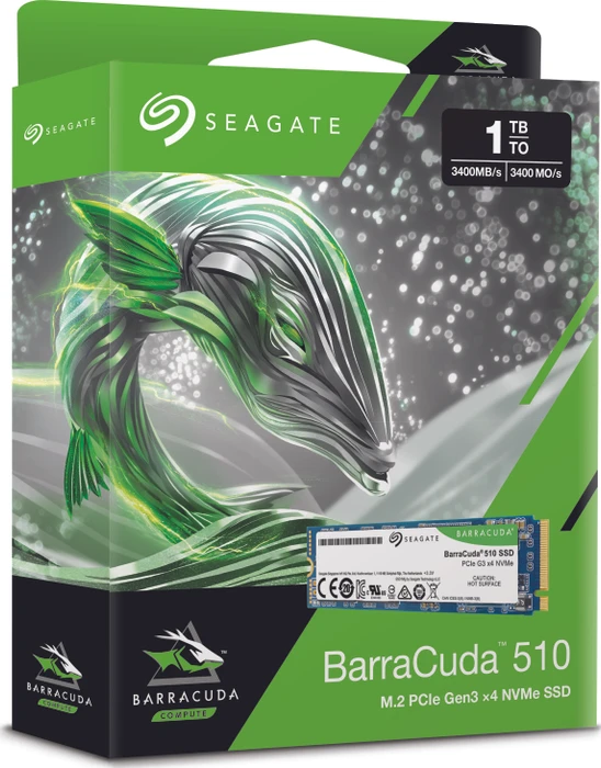 Seagate BarraCuda 510 SSD 1TB, M.2 2280 / M-Key / PCIe 3.0 x4