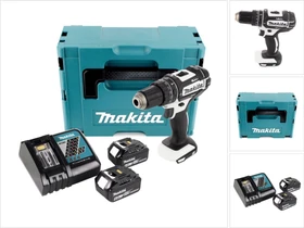 Makita DHP482RGJW Akku-Schlagbohrschrauber inkl. MAKPAC + 2 Akkus 6.0Ah