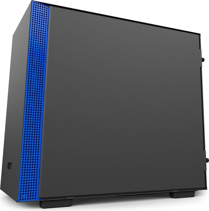 NZXT H200i schwarz/blau, Glasfenster, Mini-ITX