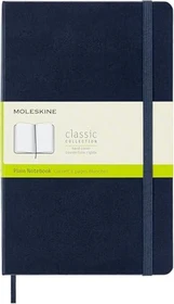 Moleskine Klassik Notizbuch, 130x210mm, glatt, fester Einband Large, saphirblau, 240 Blatt