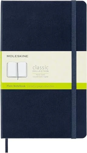 Moleskine Klassik Notizbuch, 130x210mm, glatt, fester Einband Large, saphirblau, 240 Blatt