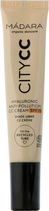 Madara City CC Hyaluronic Anti-Pollution CC Cream light LSF15, 15ml