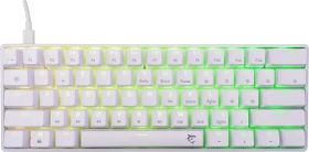 White Shark SHINOBI 2, weiß, LEDs RGB, hot-swap, BLUE Switches, USB, US (SHINOBI-2-W-US-BLUE)
