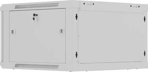 Lanberg WF01 Series 19" Wandschrank 6HE, hängend, Flatpack, Gitternetztür, IP20, RAL 7035, 600mm tief