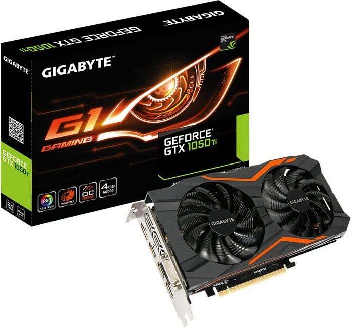 GIGABYTE GeForce GTX 1050 Ti G1 Gaming 4G, 4GB GDDR5, DVI, 3x HDMI, DP