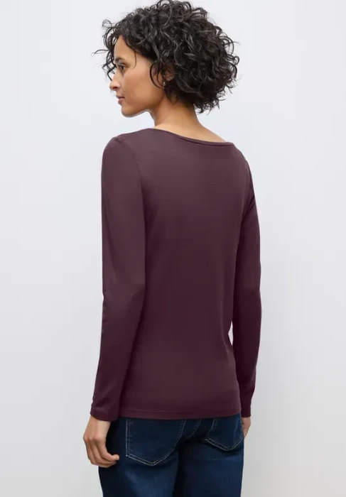 Street One Basic Shirt langarm jazz berry (Damen)