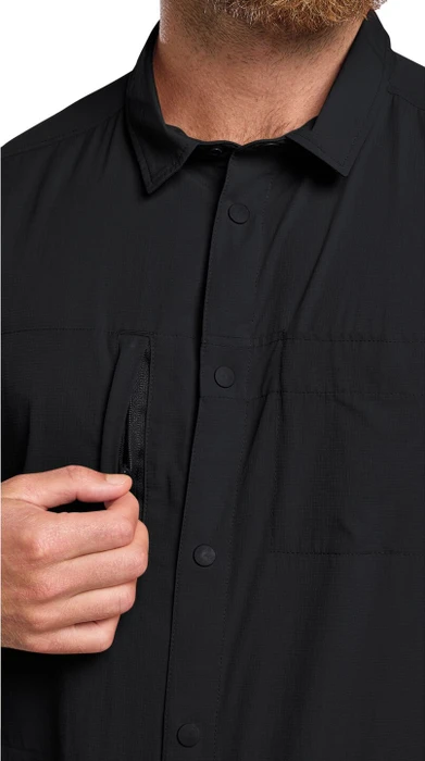 Jack Wolfskin Sierra Canyon Hemd kurzarm schwarz (Herren)