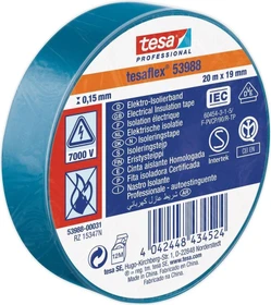 tesa Professional 53988 Soft PVC Isolierband blau, 19mm/20m, 1 Stück