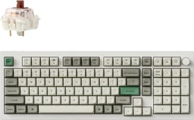 Keychron Q5 Max, Shell White, 96%, LEDs RGB, hot-swap, Gateron Jupiter BROWN, USB/Bluetooth, US