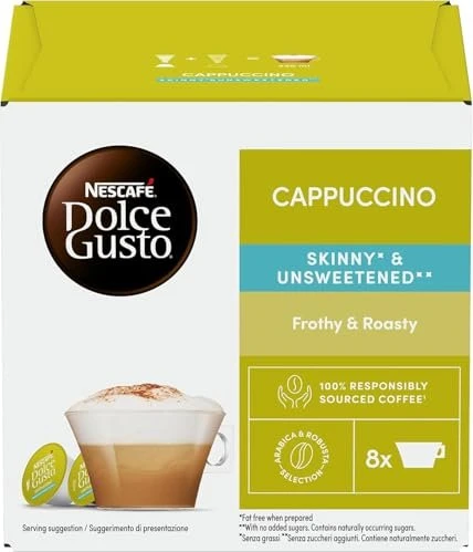 Nestlé Nescafe Dolce Gusto Cappuccino Light Kaffeekapseln, 32 Stück (4x 8 Stück)