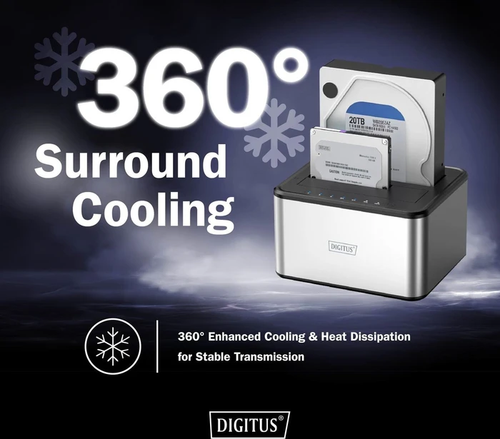 Digitus USB 3.0 Duale SATA HDD Dockingstation 2.5"/3.5", USB-B 3.0 [Buchse]