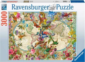Ravensburger Puzzle Weltkarte mit Schmetterlingen