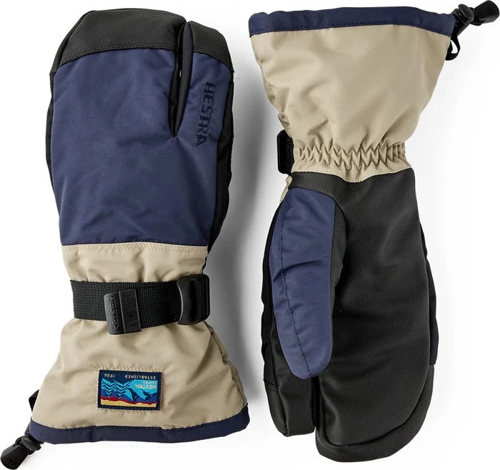 Hestra Gauntlet Sr. 3-Finger Skihandschuhe navy/beige