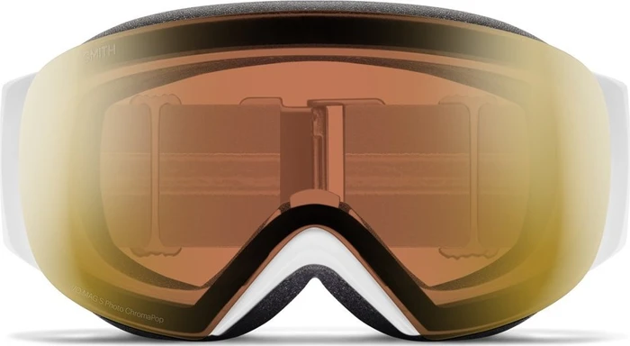 Smith I/O Mag S white chunky knit/chromapop pro photochromic gold mirror (Damen)