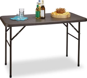 Relaxdays Bastian Gartentisch klappbar 121.5x61.5cm braun