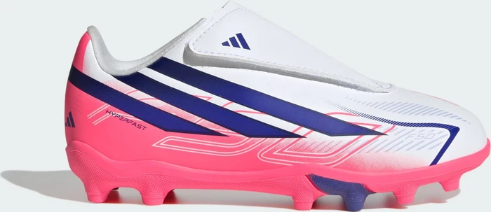 adidas F50 Hyperfast Club Velcro FG/MG cloud white/solar purple/solar turbo (Junior)