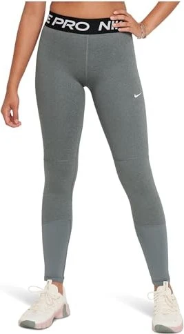 Nike Pro Dri-FIT Hose lang carbon heather/white (Junior)