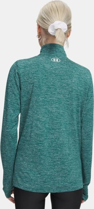 Under Armour Tech Twist Half Zip Funktionsshirt langarm rack green/white (Damen)