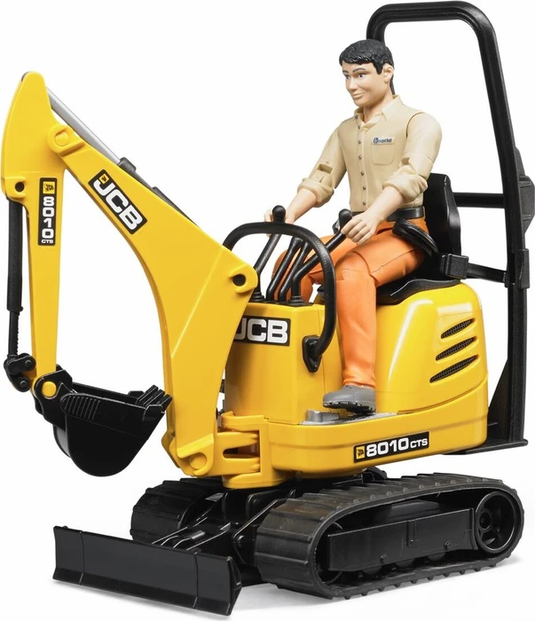 Bruder bworld - JCB Mikrobagger 8010 CTS und Bauarbeiter