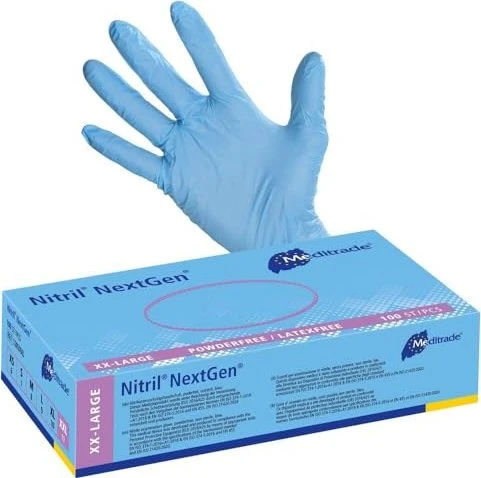 Meditrade Nitril NextGen Einweghandschuhe XXL, 100 Stück