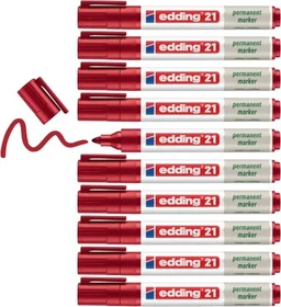 edding EcoLine 21 Permanentmarker rot, 10er-Pack
